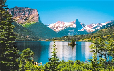 美国蒙大拿州圣玛丽湖风光(来源:天堂图片网)